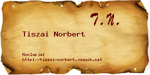 Tiszai Norbert névjegykártya