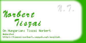 norbert tiszai business card